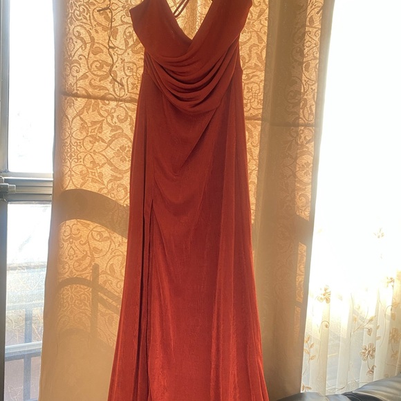 Bardot Cocktail Dress-Size 6, Color: Rust - Picture 3 of 7